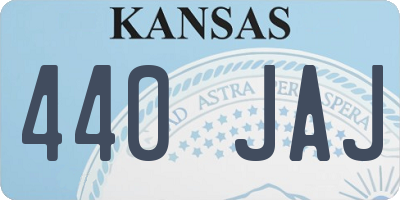 KS license plate 440JAJ