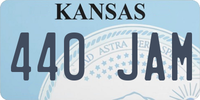 KS license plate 440JAM