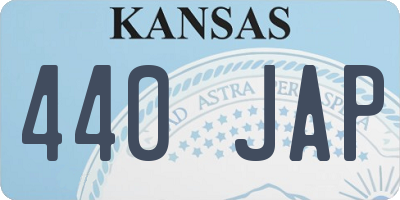 KS license plate 440JAP