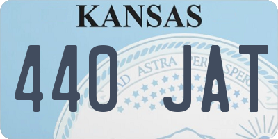 KS license plate 440JAT