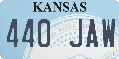 KS license plate 440JAW