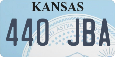 KS license plate 440JBA