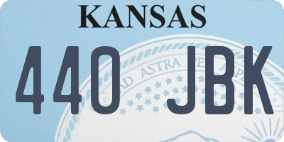 KS license plate 440JBK