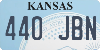 KS license plate 440JBN