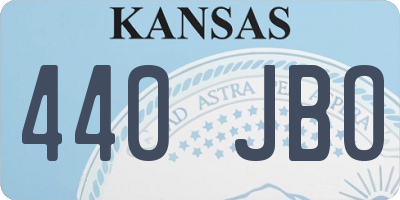 KS license plate 440JBO