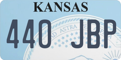 KS license plate 440JBP