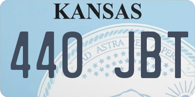 KS license plate 440JBT