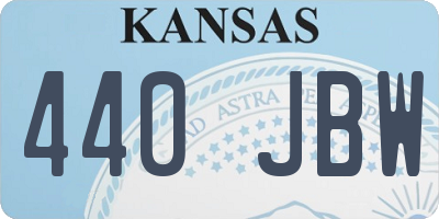 KS license plate 440JBW