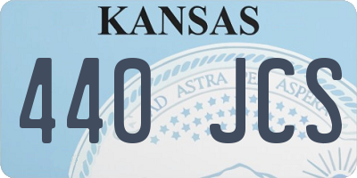 KS license plate 440JCS