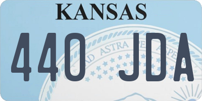 KS license plate 440JDA