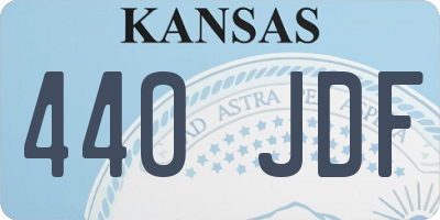 KS license plate 440JDF