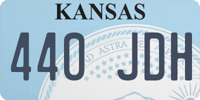 KS license plate 440JDH