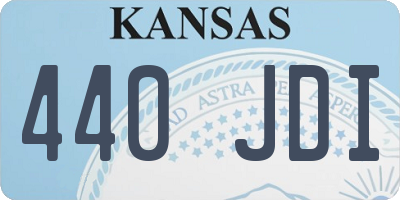 KS license plate 440JDI