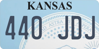 KS license plate 440JDJ