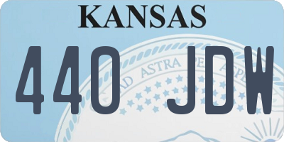 KS license plate 440JDW