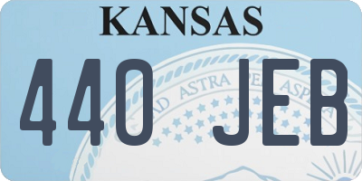 KS license plate 440JEB