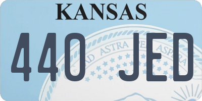 KS license plate 440JED