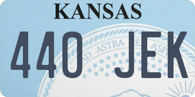 KS license plate 440JEK