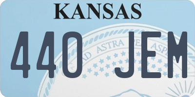 KS license plate 440JEM