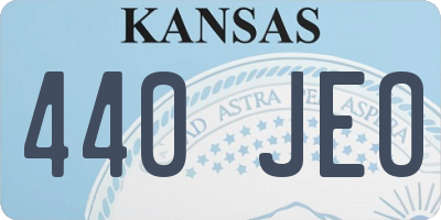 KS license plate 440JEO
