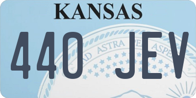 KS license plate 440JEV