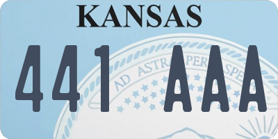 KS license plate 441AAA