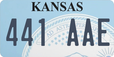 KS license plate 441AAE