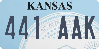 KS license plate 441AAK