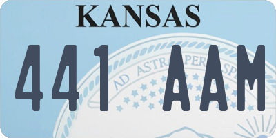 KS license plate 441AAM