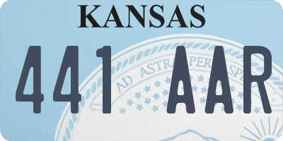 KS license plate 441AAR