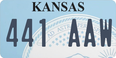 KS license plate 441AAW