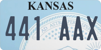 KS license plate 441AAX