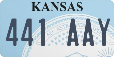 KS license plate 441AAY