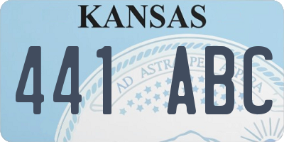 KS license plate 441ABC