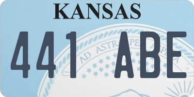 KS license plate 441ABE