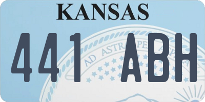 KS license plate 441ABH