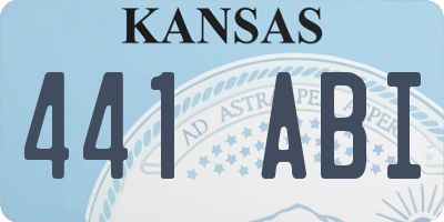 KS license plate 441ABI