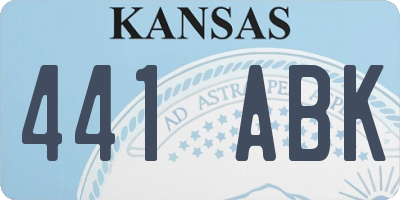 KS license plate 441ABK