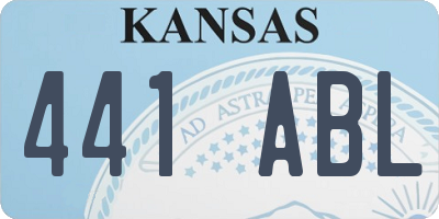 KS license plate 441ABL