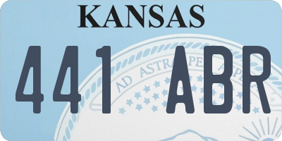 KS license plate 441ABR