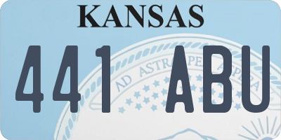 KS license plate 441ABU