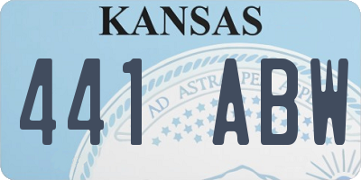 KS license plate 441ABW