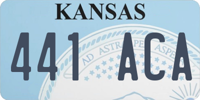 KS license plate 441ACA
