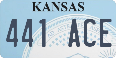 KS license plate 441ACE