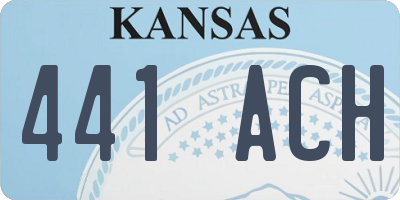 KS license plate 441ACH