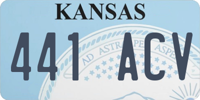KS license plate 441ACV