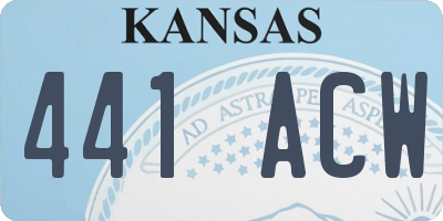 KS license plate 441ACW
