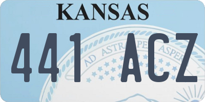 KS license plate 441ACZ