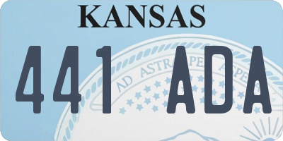 KS license plate 441ADA