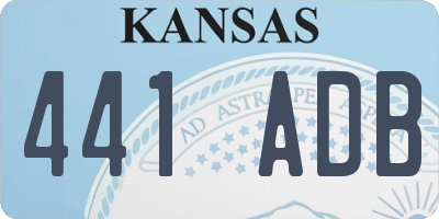 KS license plate 441ADB